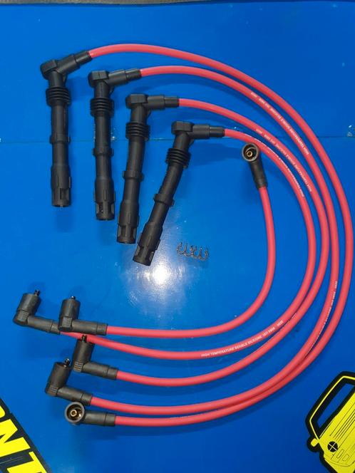 nieuwe set rode bougiekabels vw 1.8 2.0 16v abf kr pl 9a, Auto diversen, Tuning en Styling, Ophalen of Verzenden