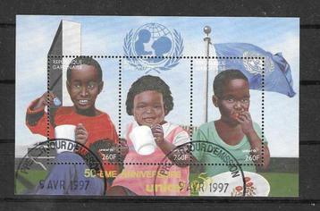 Gabon Michel KB 1343-1345 gestempeld   UNICEF beschikbaar voor biedingen