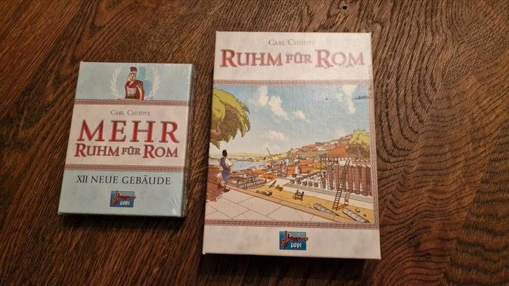 Glory to Rome + Uitbreiding (Duitstalige versie), Hobby en Vrije tijd, Gezelschapsspellen | Bordspellen, Zo goed als nieuw, Drie of vier spelers