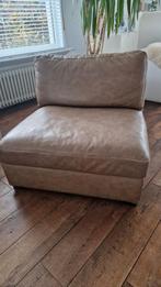 Montel los leren zitelement cognac fauiteul loveseat, Huis en Inrichting, Ophalen, Gebruikt, 75 tot 100 cm, Leer