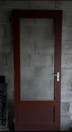 Buitendeur met glas opening, Doe-het-zelf en Verbouw, 80 tot 100 cm, Ophalen of Verzenden, 200 tot 215 cm, Hout