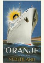 Oranje / Ontwerp Jean Walther 1939 / SMN, Ophalen of Verzenden, Zo goed als nieuw, Motorboot, Kaart, Foto of Prent