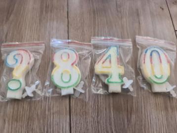 Feestkaarsen - Verschillende Cijfers - per stuk beschikbaar voor biedingen