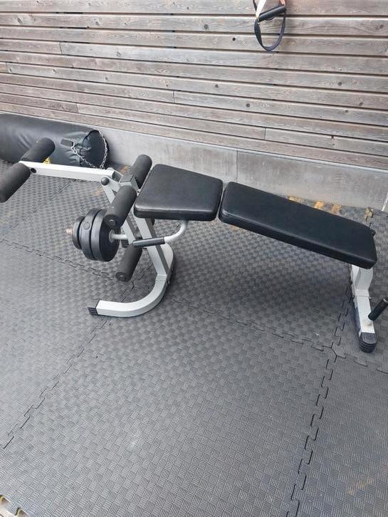 Body-solid powerline beenverlengmachine met gewichten, Sport en Fitness, Fitnessmaterialen, Zo goed als nieuw, Fitnessbank, Armen