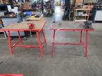 inklapbare werkbank werktafel met bankschroef en buisklem, Doe-het-zelf en Verbouw, Werkbanken, Ophalen, Gebruikt, 70 tot 120 cm