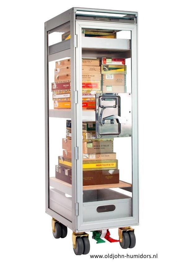 ADORINI TROLLEY KABINET HUMIDOR  ACRYLIC HIGH END       h207, Verzamelen, Rookartikelen, Aanstekers en Luciferdoosjes, Nieuw, Tabaksdoos of Verpakking