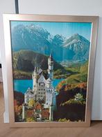 Poster incl lijst Kasteel Neuschwanstein - Sprookjesachtig!, Antiek en Kunst, Ophalen