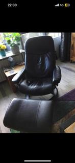 Stressless Sessel Echtleder schwarz met krug  op Texel abho, Huis en Inrichting, Ophalen, Gebruikt, Zwart, Hout