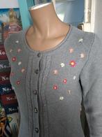 Mooi grijs vest met borduursels Esmara maat 38, Maat 38/40 (M), Grijs, Gedragen, Esmara