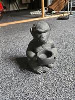Zware Monkey Theelichthouder, Overige materialen, Gebruikt, Grijs, Ophalen of Verzenden