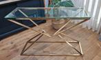 mooie sidetable met dik glazen blad, Ophalen, Gebruikt, Rechthoekig, Glas