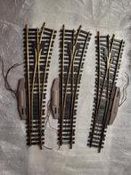 3 slanke Fleischmann Elektrische Wissels 6048, Gebruikt, Gelijkstroom, Fleischmann, Rails
