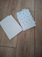 Te koop: 2 lakentjes, Ophalen of Verzenden, Gebruikt, Wit, Jongetje of Meisje