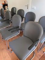 8 prachtige Gispen 413 RL stoelen, Huis en Inrichting, Ophalen, Leer, Zo goed als nieuw, Grijs