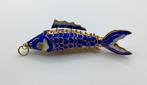 Vintge hanger Koi Karper emaille cloisonne goud verguld, Verzenden, Hanger, Verguld