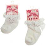 Schattige creme sokjes 0 - 3 / 3 -6 maanden, Kinderen en Baby's, Babykleding | Schoentjes en Sokjes, Soft Touch, Meisje, Nieuw