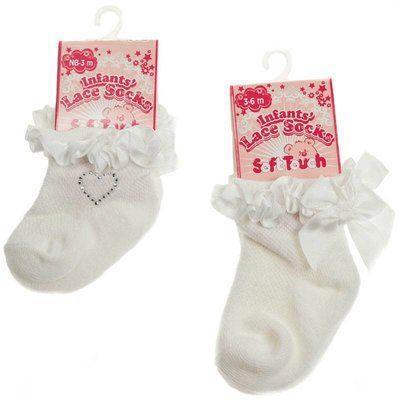 Schattige creme sokjes 0 - 3 / 3 -6 maanden, Kinderen en Baby's, Babykleding | Schoentjes en Sokjes, Nieuw, Meisje, Sokjes, Ophalen of Verzenden