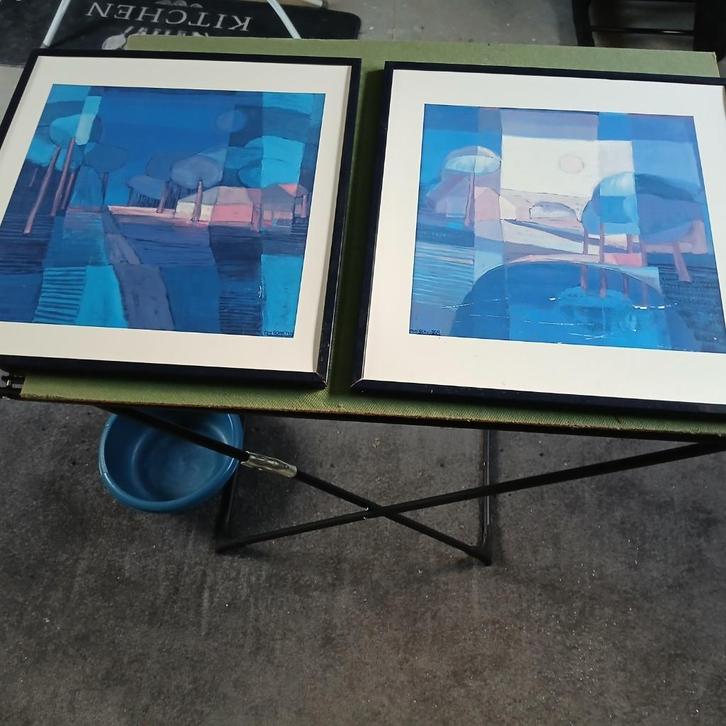 Div oude etsen en schilderijen, Diversen, Rommelmarktspullen, Gebruikt, Ophalen of Verzenden