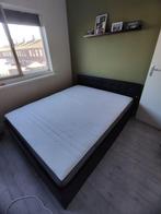 Hydraulic Bed Frame Black 160x200 cm (includes mattress), Ophalen, Overige materialen, Zwart, Tweepersoons