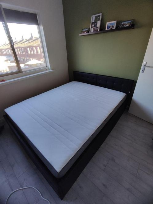 Hydraulic Bed Frame Black 160x200 cm (includes mattress), Huis en Inrichting, Slaapkamer | Bedden, Zo goed als nieuw, Tweepersoons