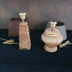 Vintage - Tafellamp - Birma Rotan - Myanmar - Riet - 2X -**, Overige materialen, Gebruikt, Ophalen of Verzenden, VINTAGE