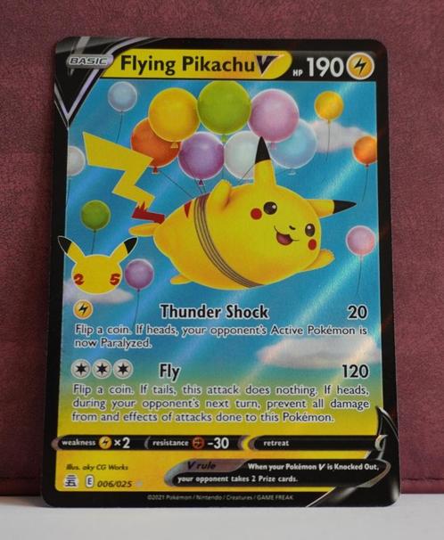 Flying Pikachu V 006-025 Celebrations Pokémon Kaart, Hobby en Vrije tijd, Verzamelkaartspellen | Pokémon, Nieuw, Losse kaart, Verzenden