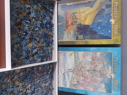 2 Legpuzzels van Vincent van Gogh: Cafeterras en Perzikboom, Hobby en Vrije tijd, Denksport en Puzzels, Zo goed als nieuw, Ophalen of Verzenden
