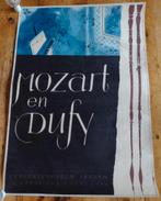 Mozart en Dufy Affiche Gemeentemuseum Arnhem 1956, Ophalen of Verzenden, A1 t/m A3, Overige onderwerpen, Rechthoekig Staand