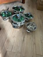 Pannenset 5 delig, Ophalen, Pannenset, Zo goed als nieuw, Rvs