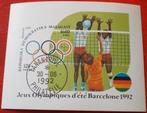 Malagasy - Postzegelvel - Olympische Spelen 1992 - Barcelona, Verzenden, Gestempeld, Sport