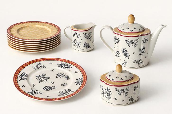 Villeroy & Boch Gallo Switch Plantation Serviesset, Antiek en Kunst, Antiek | Servies compleet, Ophalen of Verzenden