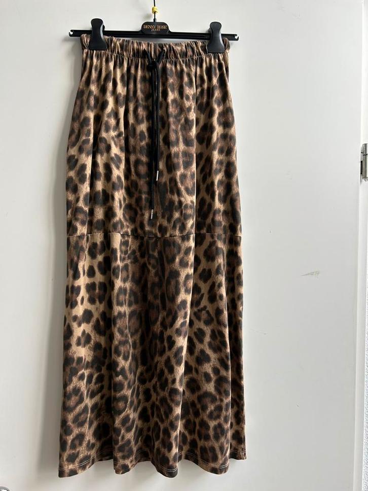 LUMINA lange rok leopard mt S/M, Kleding | Dames, Rokken, Nieuw, Bruin, Onder de knie, Verzenden