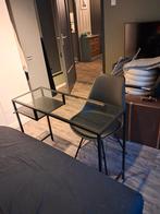 side table / Opmaaktafel...incl stoel, Ophalen, Zo goed als nieuw, Glas, 25 tot 50 cm