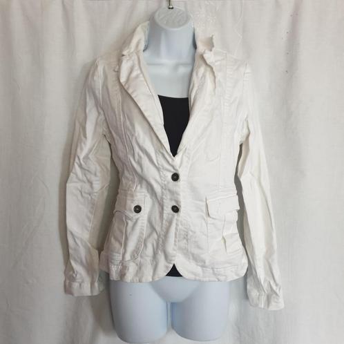 Stoer wit spijkerjack,. Mt 38. Merk Yaya collection, Kleding | Dames, Jasjes, Kostuums en Pakken, Zo goed als nieuw, Jasje, Maat 38/40 (M)