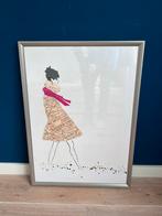 Ingelijste illustratie van een dame, Ophalen