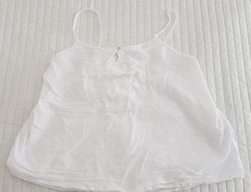 Cropped topje wit maat 36 maat 38 top topjes tshirt t-shirt  beschikbaar voor biedingen