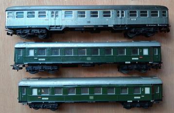 Drie Märklin metalen rijtuigen DB. Oa de Silberlinge. Netjes beschikbaar voor biedingen