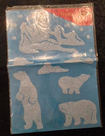 Groot vel kerst raam stickers met sneeuw. Nieuw beschikbaar voor biedingen