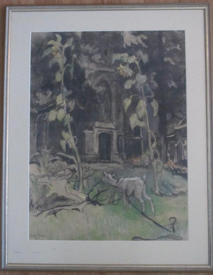 pastel  Adrie Pieck, Antiek en Kunst, Kunst | Schilderijen | Klassiek, Ophalen