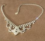 Ketting met strass halsketting strassstenen strassketting, Sieraden, Tassen en Uiterlijk, Kettingen, Overige materialen, Met strass