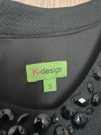 K-Design Zwarte Jurk Maat S, Kleding | Dames, Jurken, Zwart, Ophalen of Verzenden, Zo goed als nieuw, Maat 36 (S)