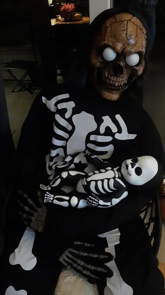 Halloween (Skelet pop), Hobby en Vrije tijd, Feestartikelen, Zo goed als nieuw, Feestartikel, Halloween of Griezel, Ophalen