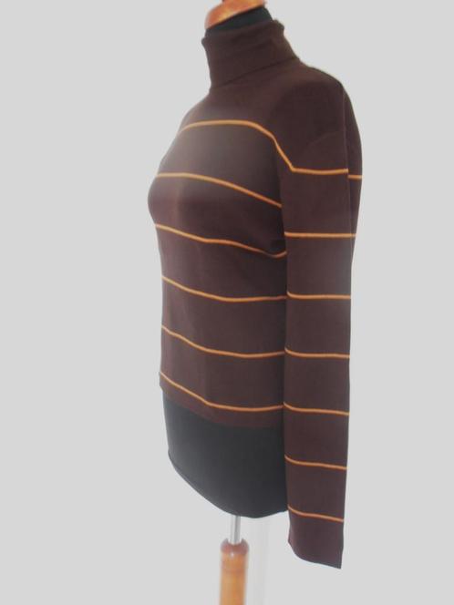 Best Connections - prachtige bruine zijden coltrui - 40, Kleding | Dames, Truien en Vesten, Zo goed als nieuw, Maat 38/40 (M)