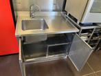 Werktafel spoeltafel rvs 120x80, Ophalen, Gebruikt