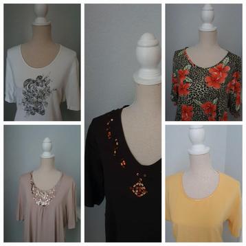 4x Gerry Weber t-shirt en Witteveen maat 48 beschikbaar voor biedingen