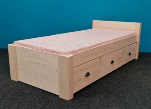 Massief houten bed met 3 laden, Kinderen en Baby's, Kinderkamer | Bedden, Nieuw, 180 cm of meer, 85 tot 100 cm, Ophalen of Verzenden