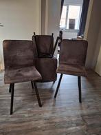 4 Bruine DTP Design Eetkamerstoelen, Ophalen, Gebruikt, Bruin, Modern