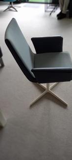 Bert Plantagie stoelen - ijsblauw - combie stof en leer, Huis en Inrichting, Complete eetkamers, Ophalen of Verzenden, Gebruikt