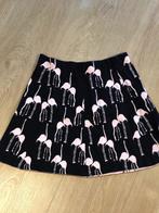 Nieuw nikkie plessen rok zwart roze flamingos (bx 15) mt 42, Kleding | Dames, Rokken, Verzenden, Zwart, Maat 42/44 (L), Nieuw