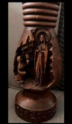 Maria en Bernadette Lourdes Houten vaasje, Antiek en Kunst, Ophalen of Verzenden